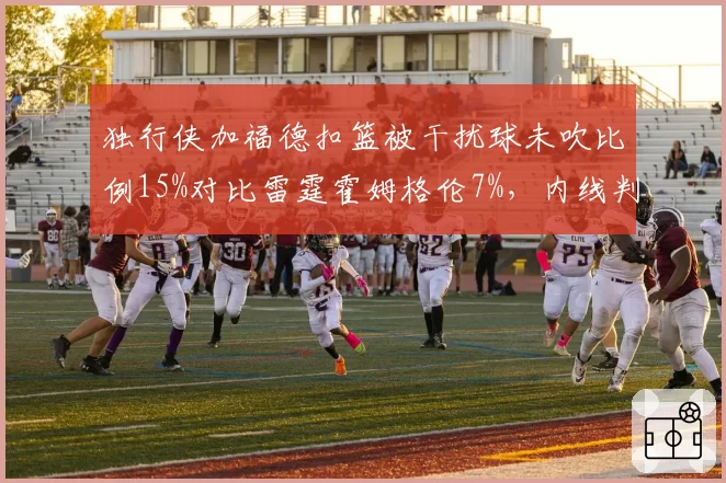 独行侠加福德扣篮被干扰球未吹比例15%对比雷霆霍姆格伦7%，内线判罚不对称